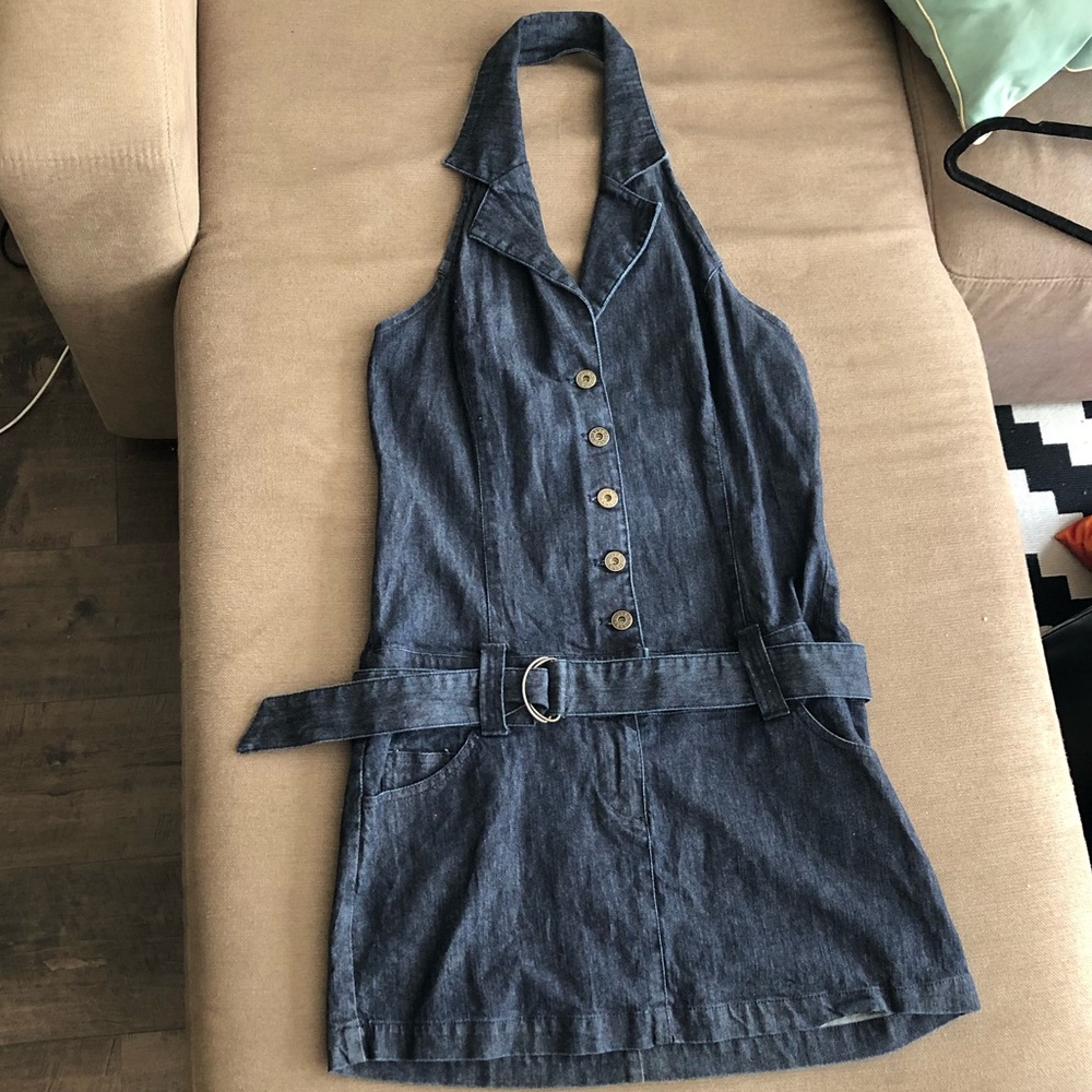 Guess halter denim dress